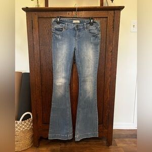 Free People Light Wash Flare Jeans